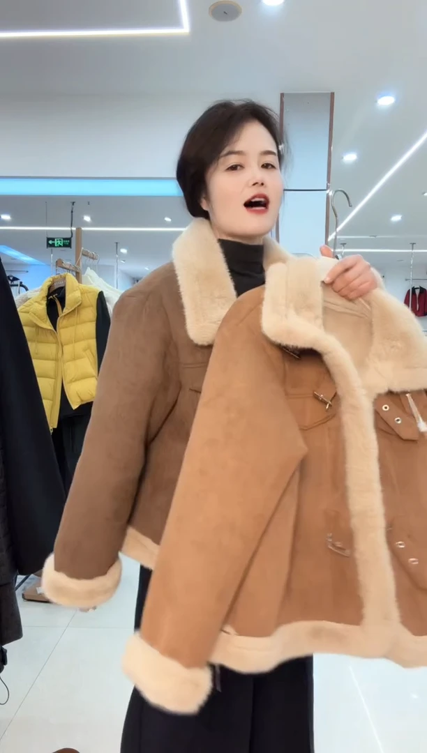 皮毛一体时尚外套