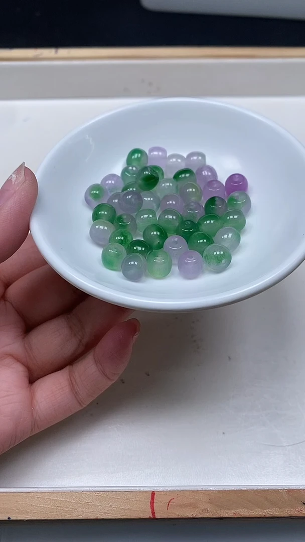 未镶嵌散珠玛瑙/玉髓E568 薰衣草7*8mm10个5元