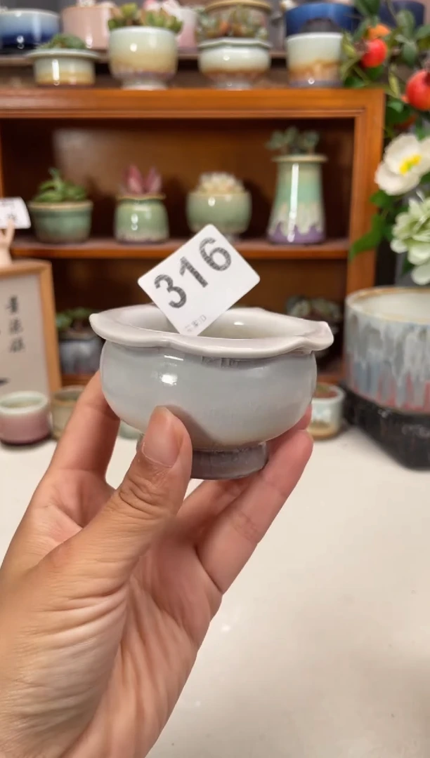 瓷片316知木小芳花盆