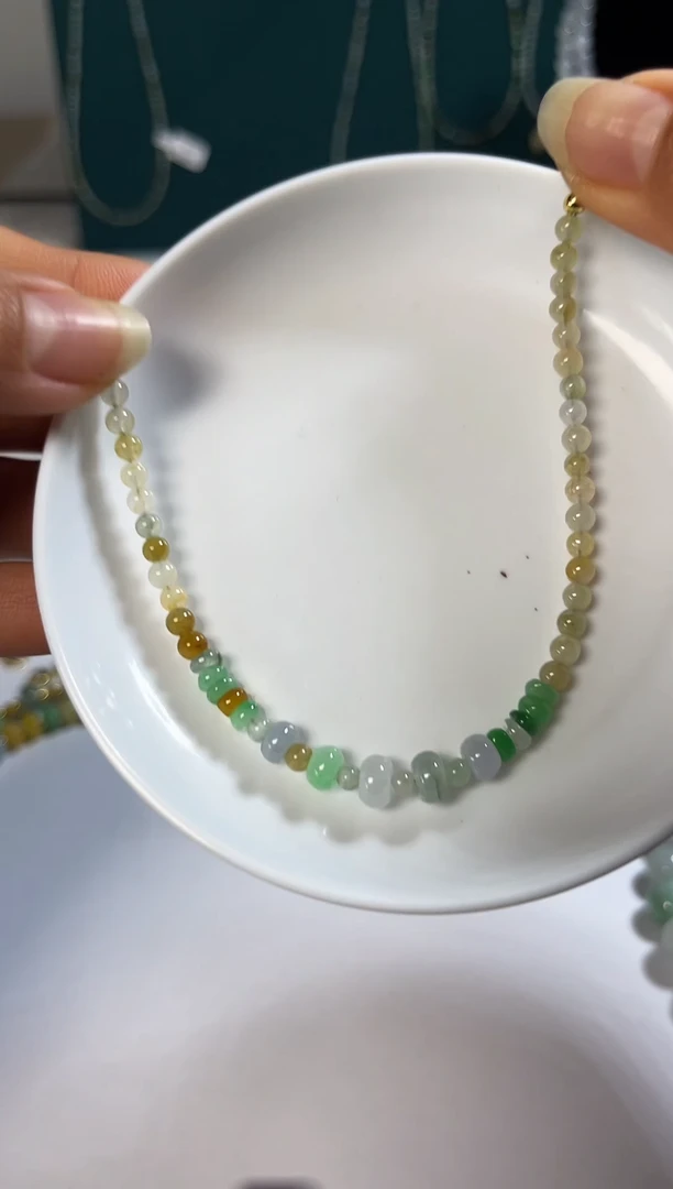 未镶嵌手链翡翠翡翠珠串有微瑕介意勿拍6.7和米珠