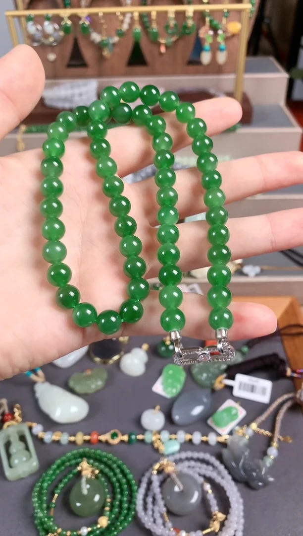 项链银S925镶嵌和田玉颖*颖1