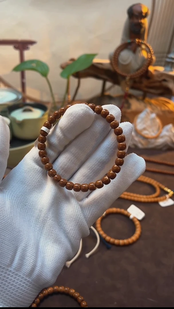 橄榄核手串老挝核尖单圈65尺寸