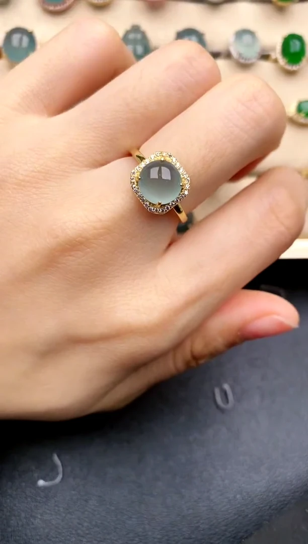 【闪购商品】翡翠戒指银S925镶嵌....