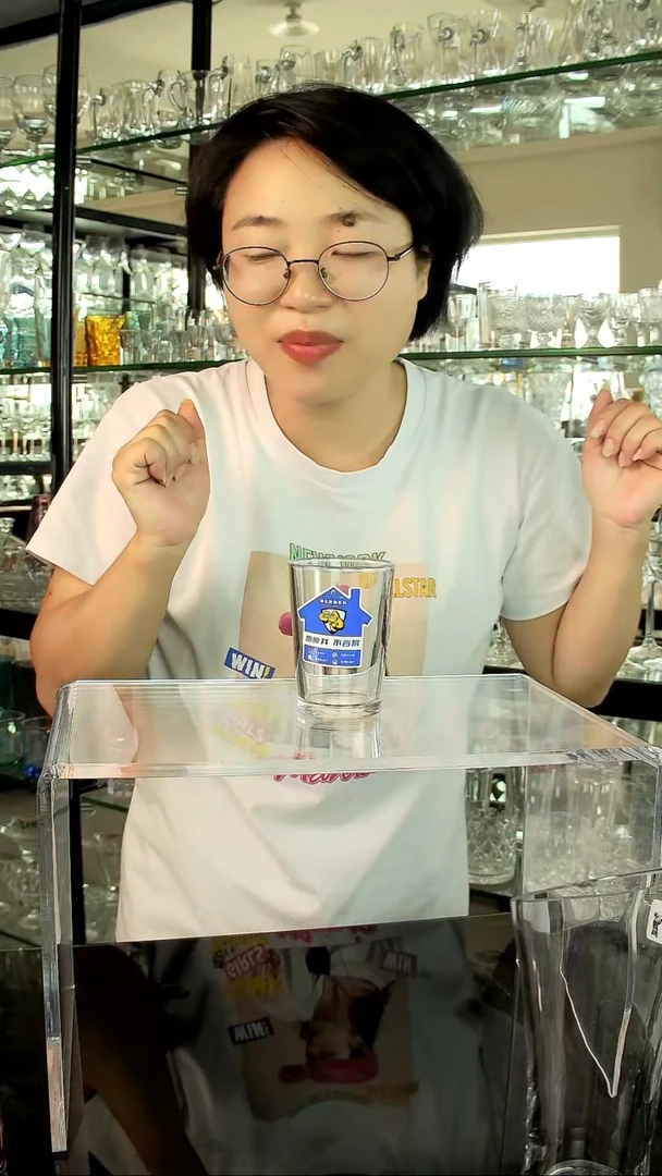 水晶玻璃平底款429R二两白酒杯   6个