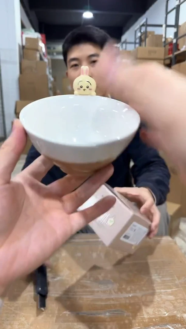 瓷片原盒乌萨奇公仔碗