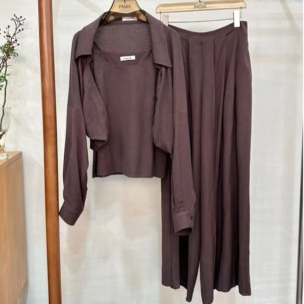 【PAIJIA】大女主养成系列~松弛感三件套咖色套装TZ1108