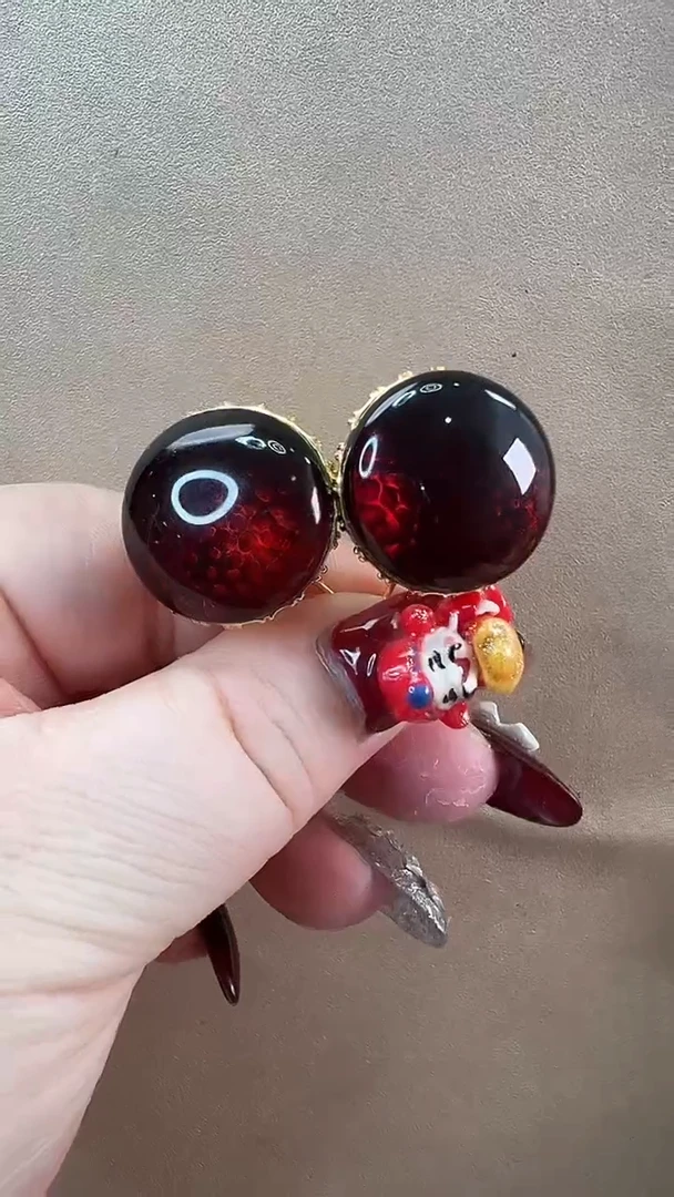 【闪购商品】琥珀耳饰未镶嵌耳环