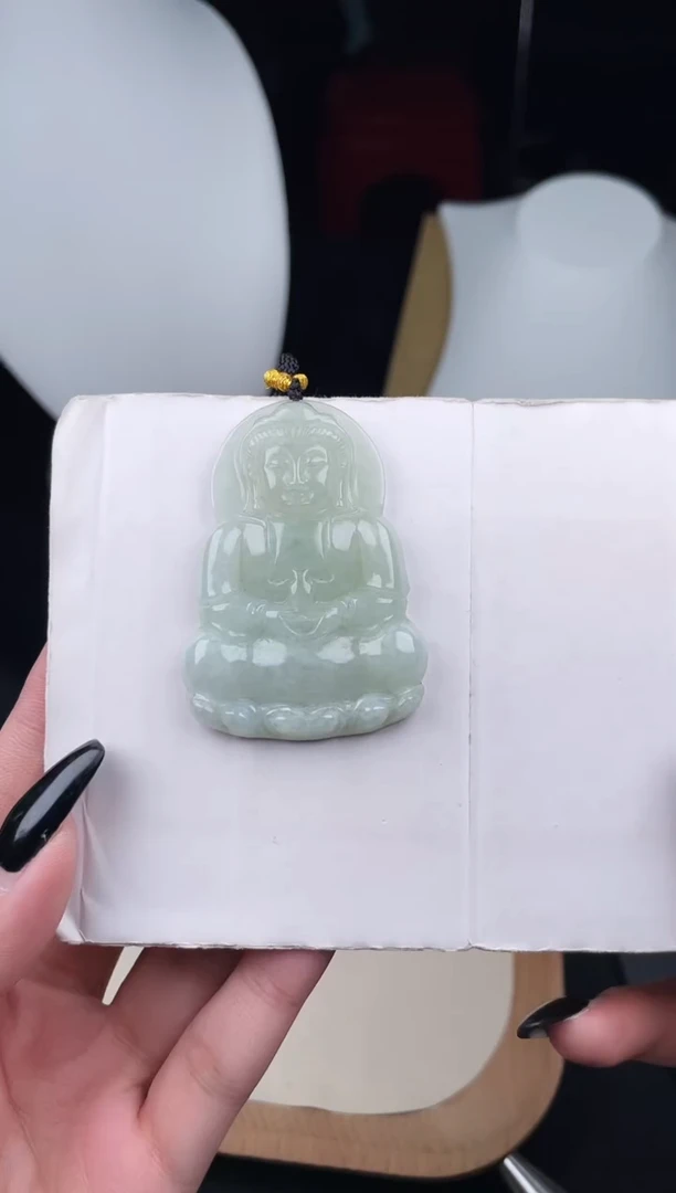 颈饰未镶嵌翡翠Y5A086观音-3