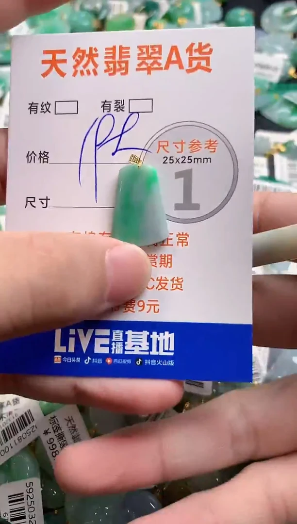 颈饰18K金镶嵌翡翠0885594525