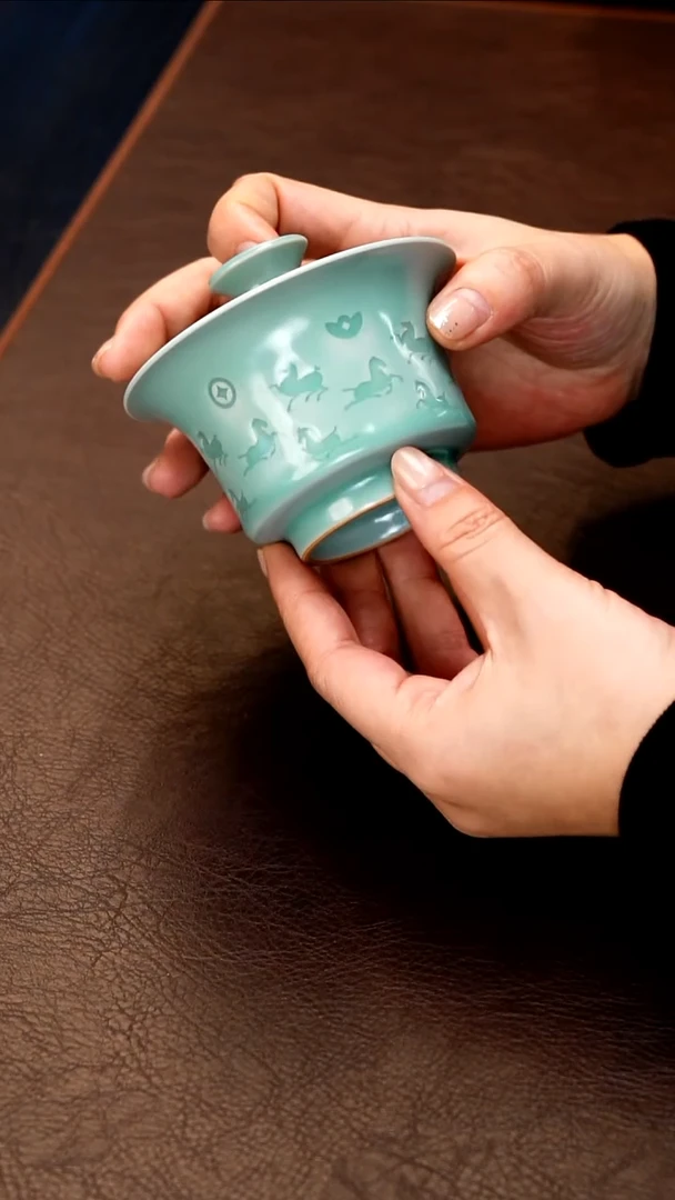 青瓷手工茶器包邮