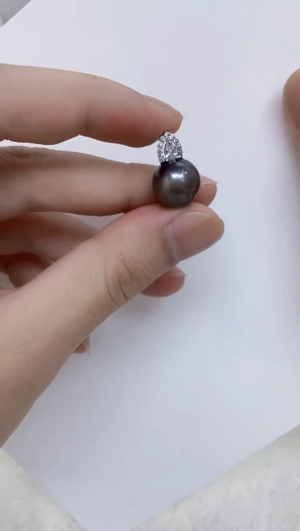 银S925镶嵌海水珍珠颈饰