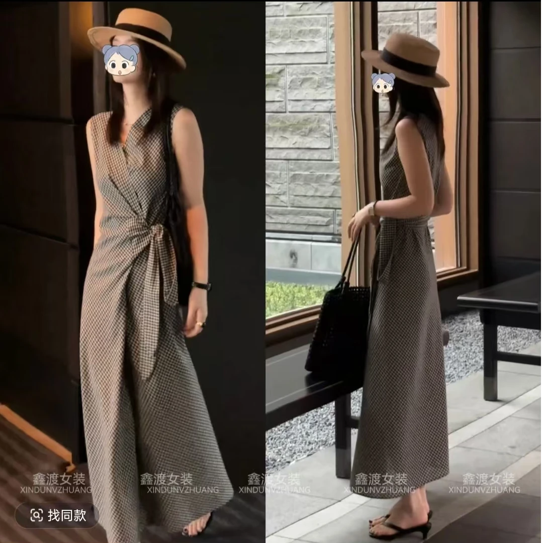 2025夏季新款时尚显瘦气质女士网红洋气连衣裙百搭款