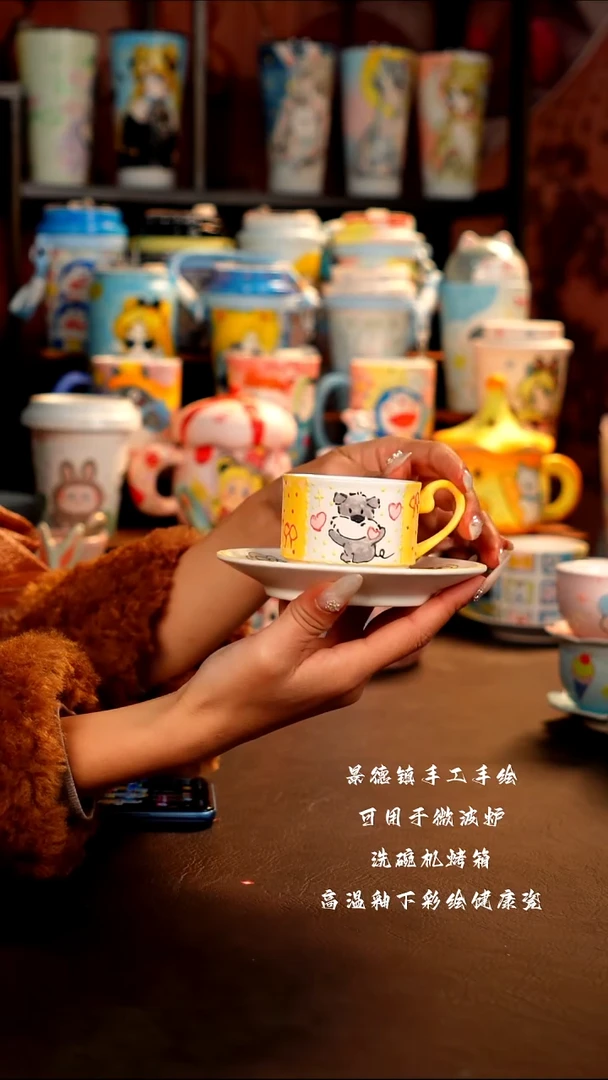 景德镇设计款手工手绘杯杯