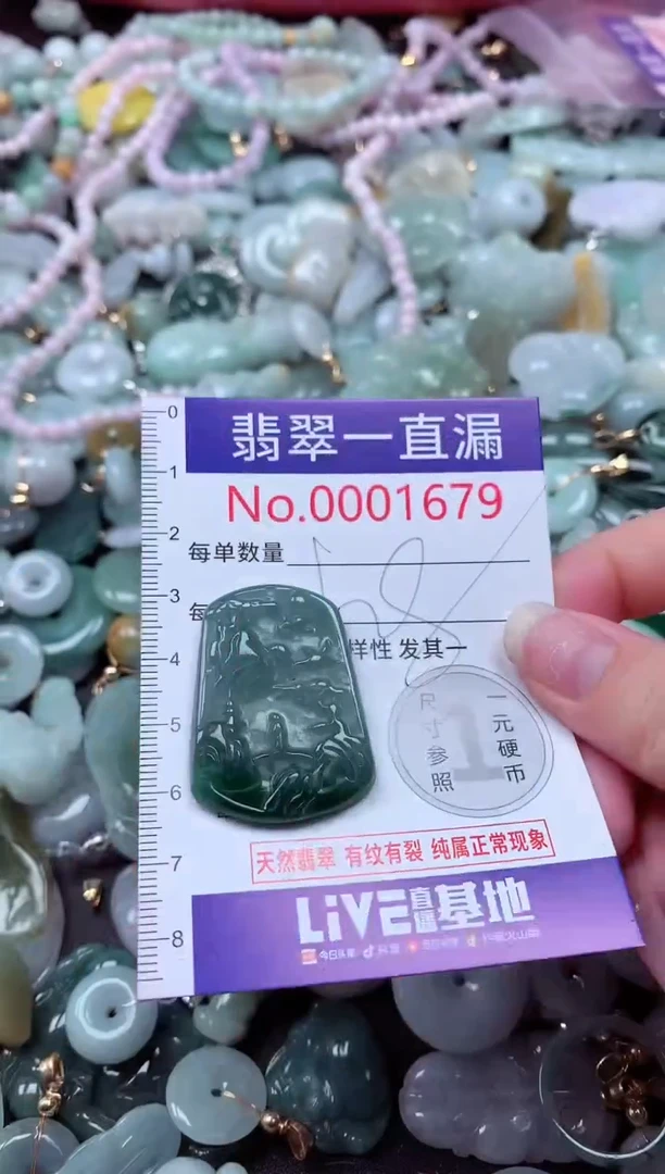 翡翠未镶嵌吊坠(不含链)1679