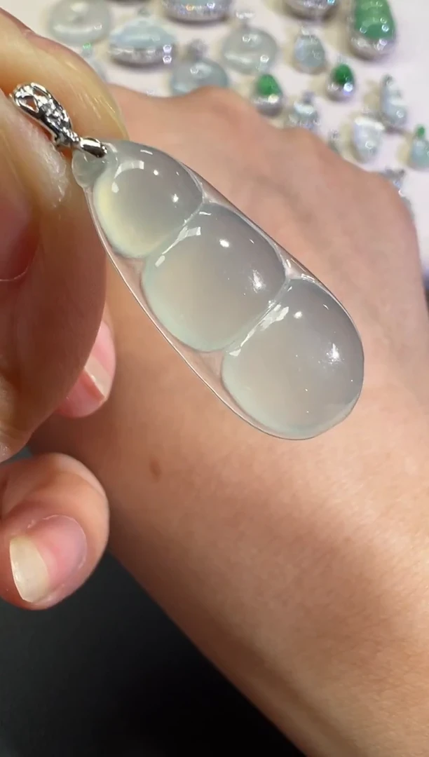 吊坠(不含链)18K金镶嵌翡翠B323|1980