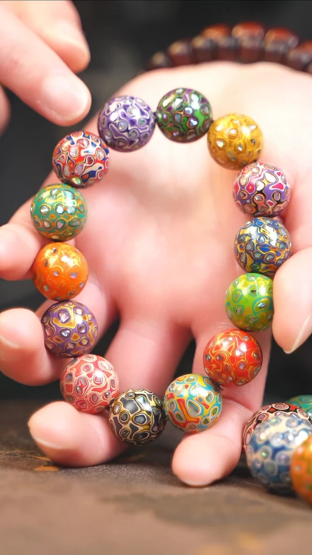 【闪购商品】紫光檀多宝螺钿手串（1.5）