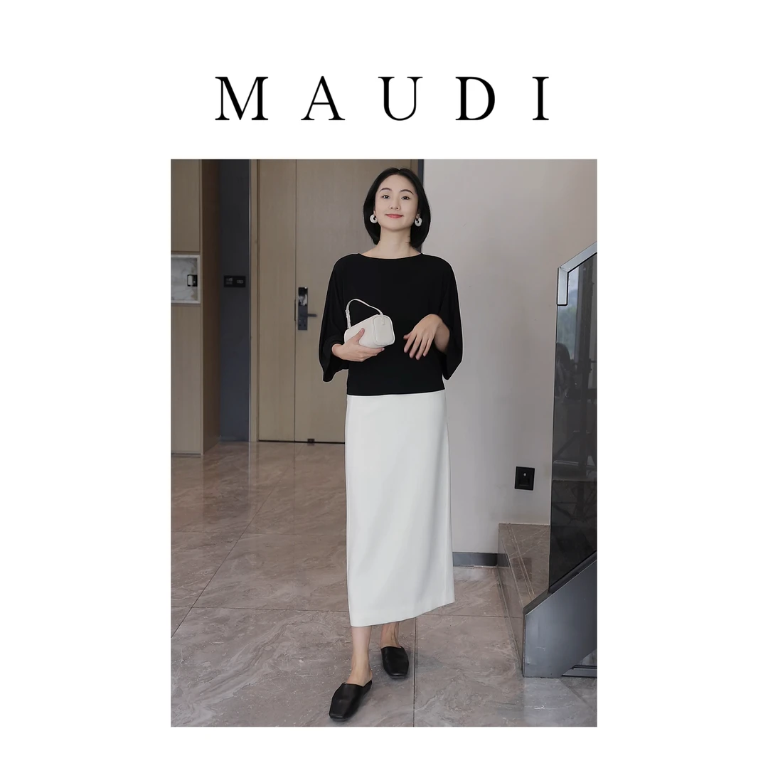 MAUDI胶囊衣橱上衣女新款夏季时尚设计感小众修身知性高级感8120