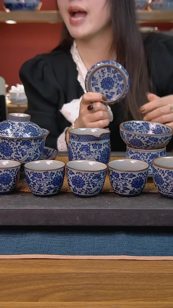 简装家用款9件套 老陶泥开片纹陶瓷茶具