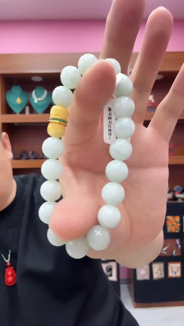 翡翠银S925镶嵌套链翡翠蜜蜡款