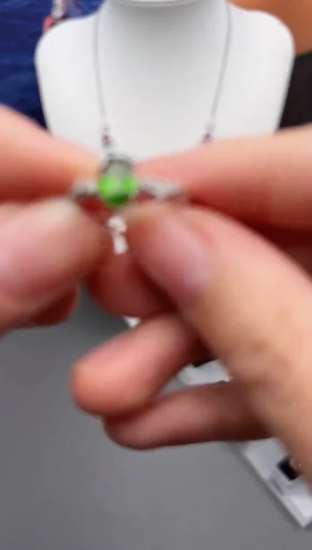 银S925镶嵌透辉石戒指109