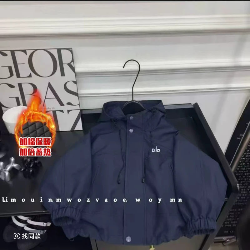 【现货】男童外套秋冬款夹棉加厚2025新款冬季中大童男孩冬棉服