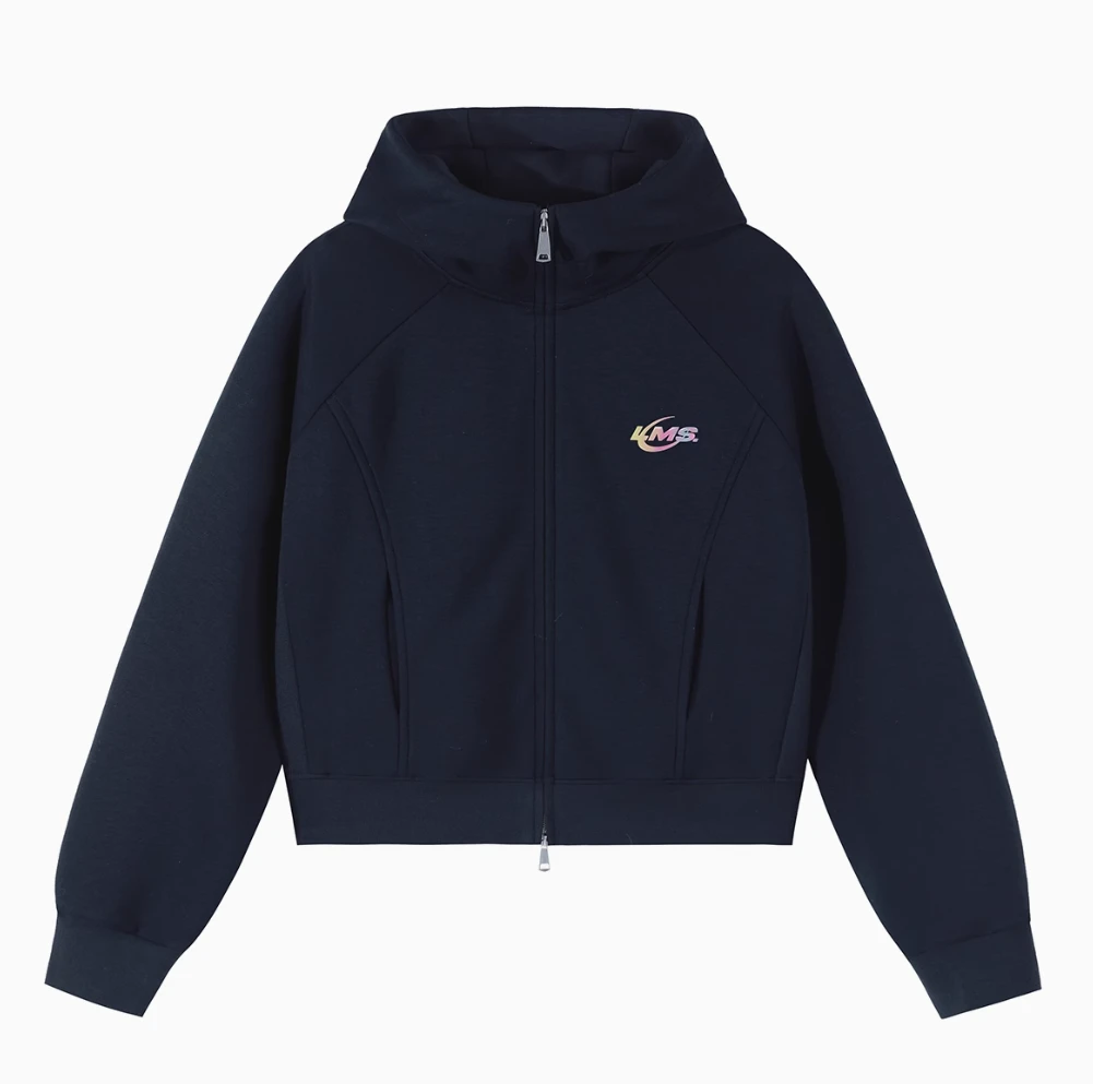 【实力蛋】短款cleanfit空气层开衫卫衣女2025春季新款中性连帽外套