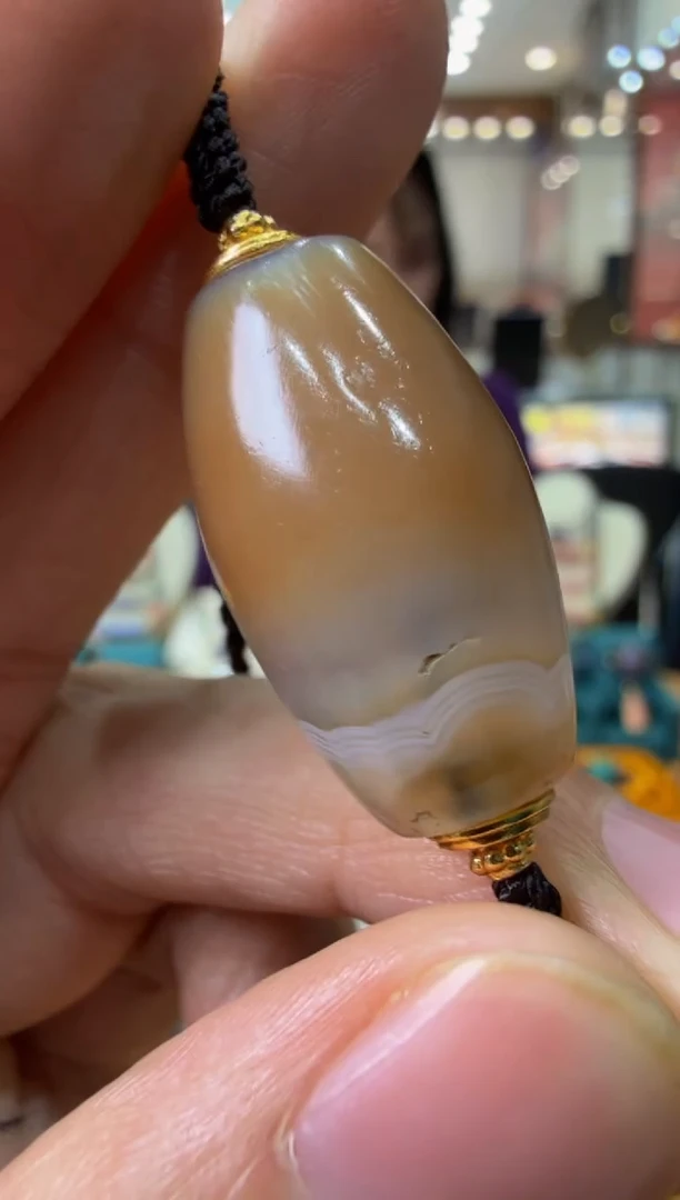 未镶嵌玛瑙/玉髓珠宝奇石缠丝玛瑙珠项链