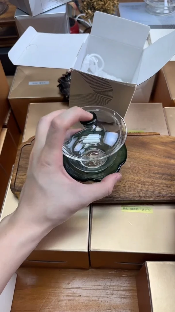 风谜金标荷悦盖碗墨绿