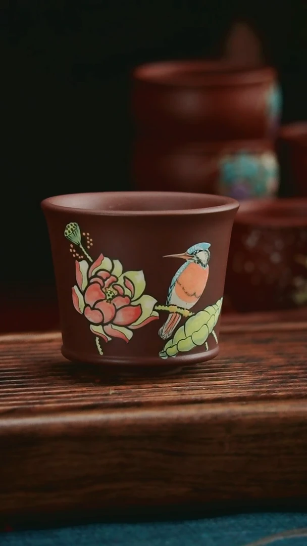 【闪购商品】紫砂茶杯紫砂主人杯紫泥鸟