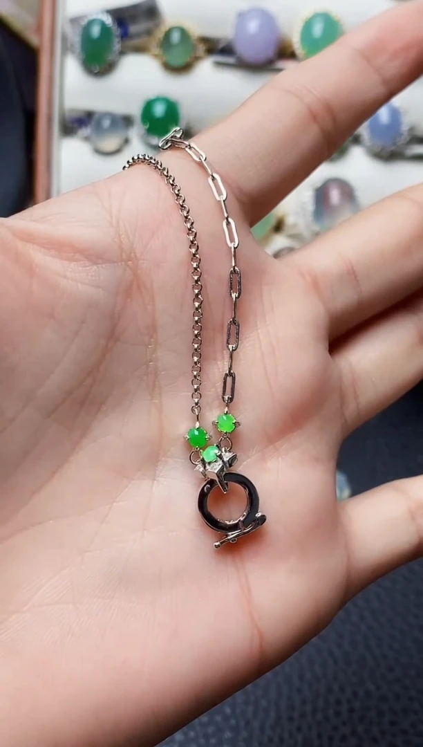 银S925镶嵌戒指翡翠4220