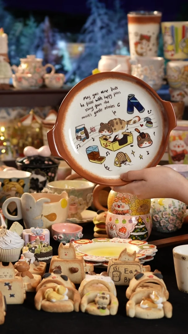 其他陶景德镇釉下彩手绘设计师款陶瓷