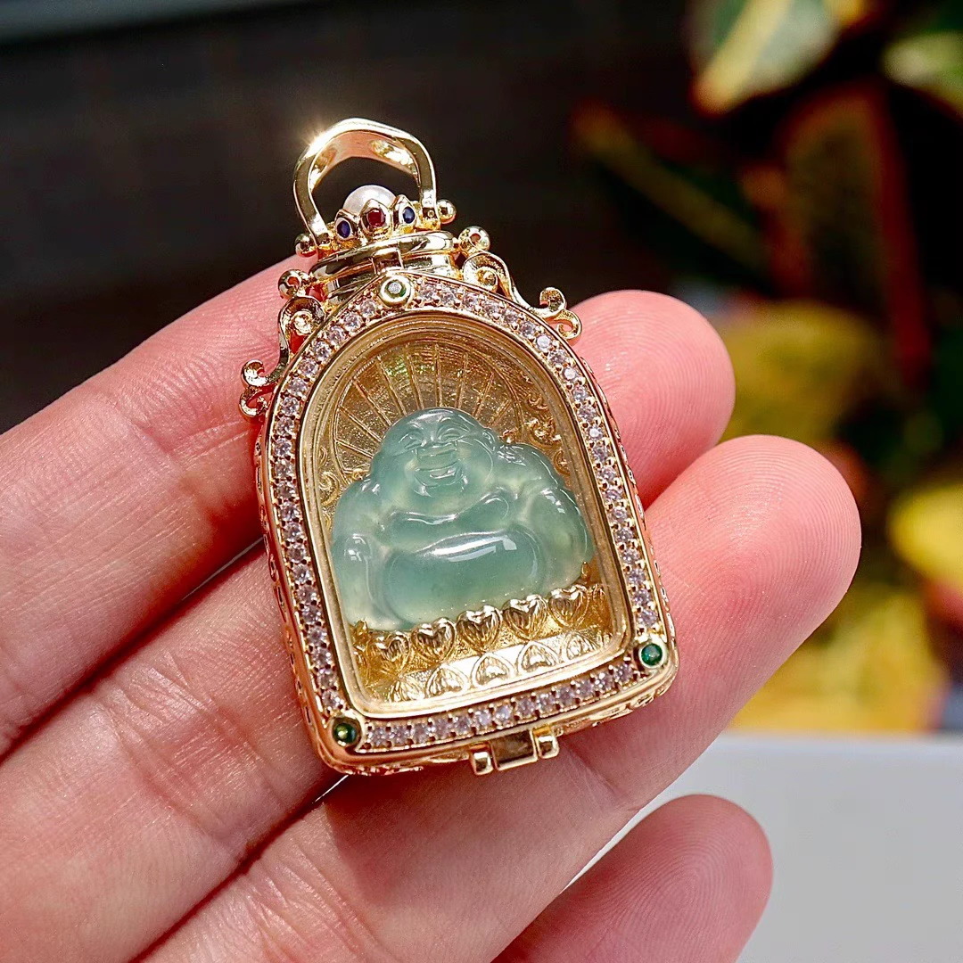 新中式高定精致佛公豪镶吊坠