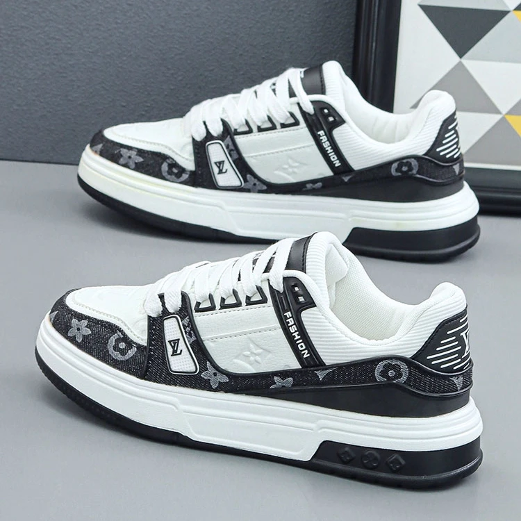 2025春秋新款潮牌时尚百搭休闲板鞋轻便舒适低帮透气男士小白鞋子