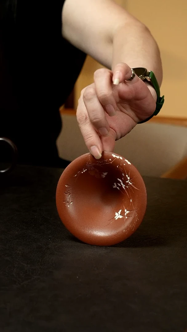 茶壶紫砂朱泥大红袍斗笠杯