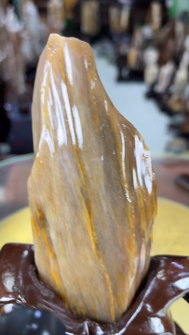 未镶嵌珠宝奇石硅化玉缅甸天然树化玉摆件