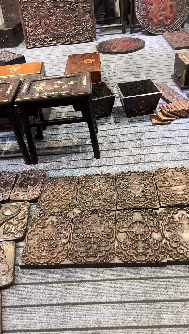 木碎*念紫檀雕刻一物一拍