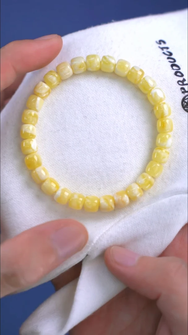未镶嵌琥珀手链2808/7mm红标手串