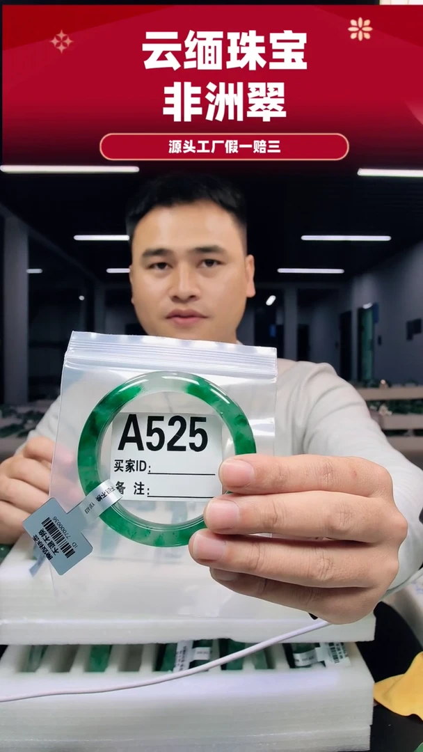 未镶嵌手镯石英质玉（非洲翠）59圈口A525