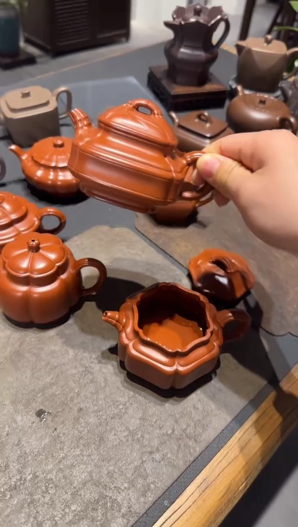 【闪购商品】紫砂茶壶双线竹鼓