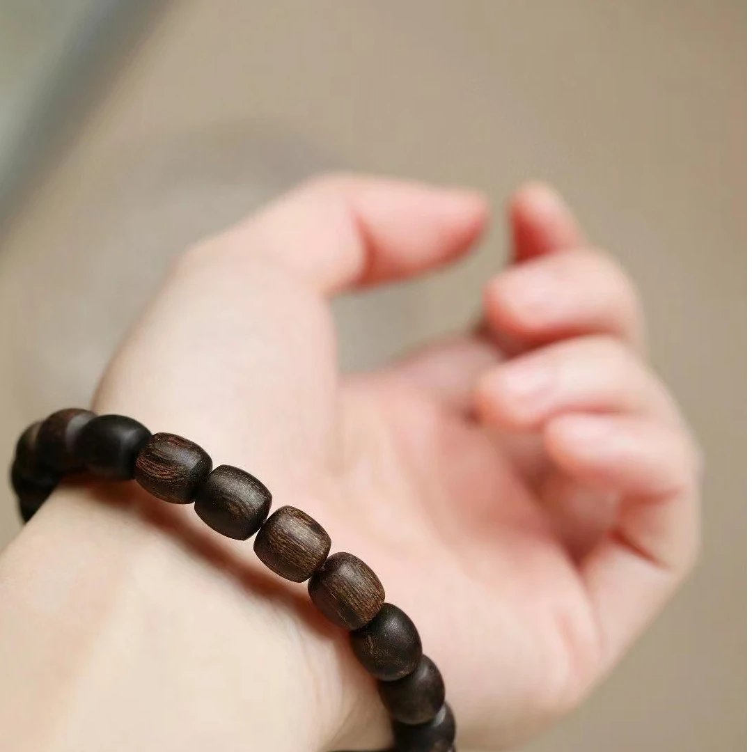 增香沉香木质非遗Y料芽莊翻身蕾蕾BQ单圈（纹理随机）