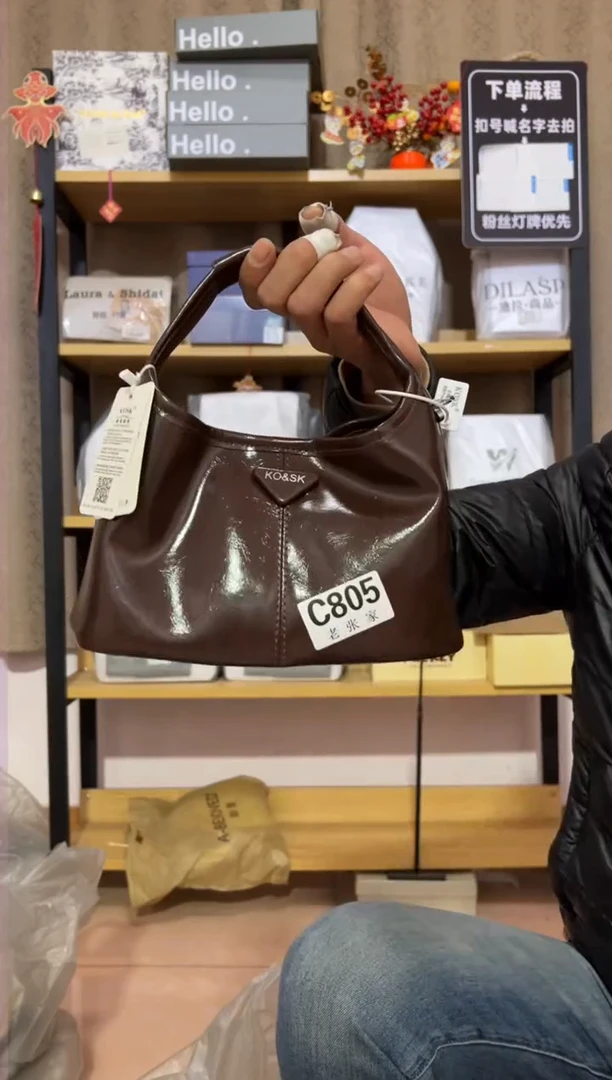 小牛剖层皮革老张家女包805