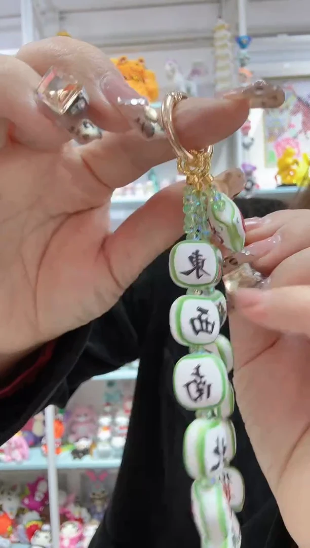 玻璃02003卡4扁国华100颗绿色