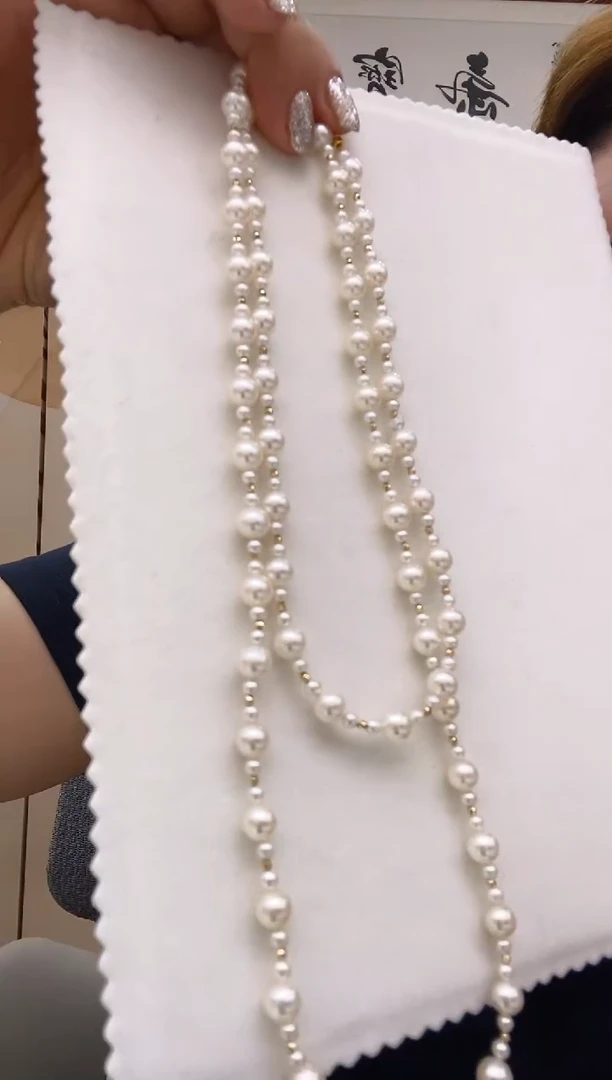 18K金镶嵌淡水珍珠项链43