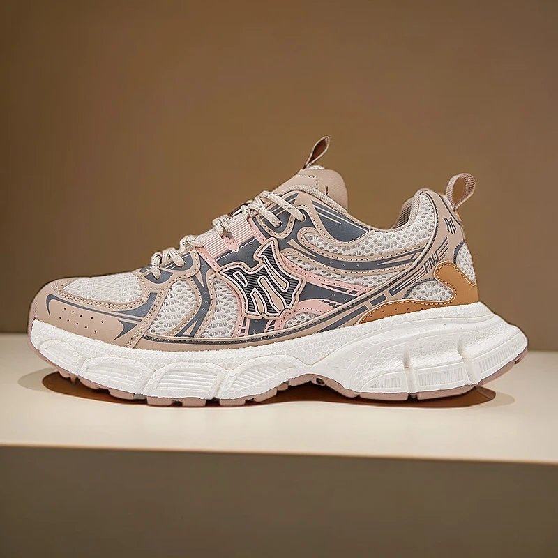 PNJ2024款潮流休闲时尚情侣春季厚底低帮老爹鞋