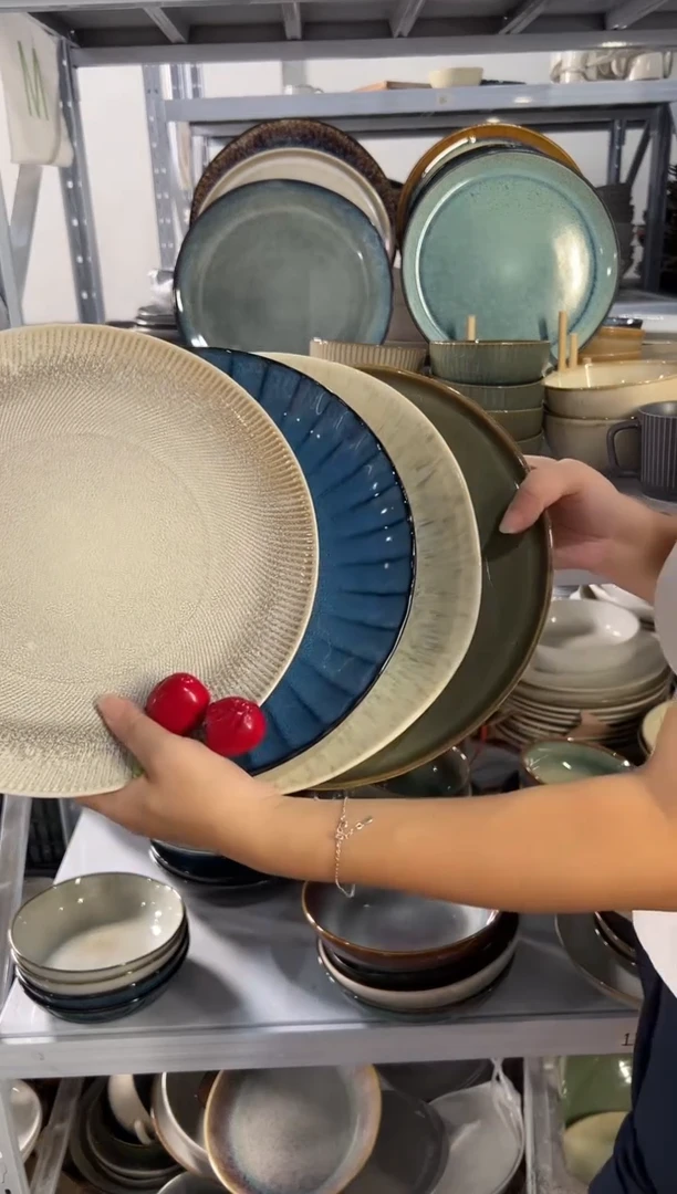 陶瓷外贸尾货瑕疵满20包邮X4大盘