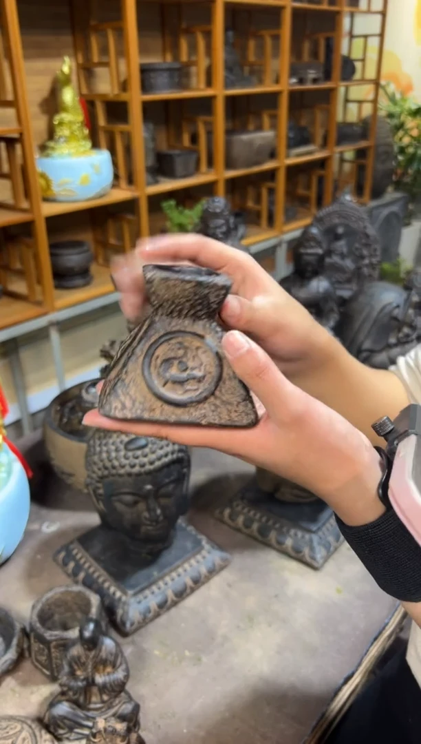 陶土【火山泥】四灵烛台