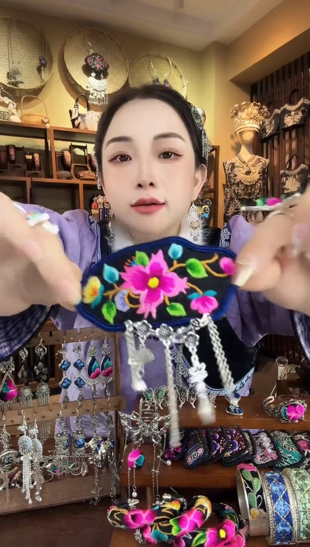 刺绣非遗刺绣民族风发夹