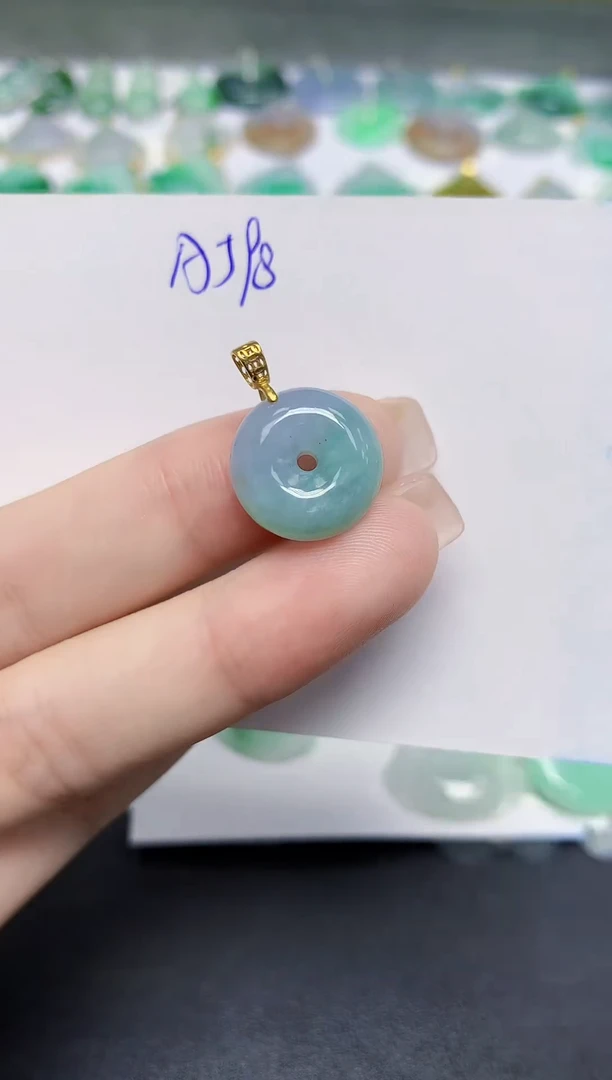 颈饰未镶嵌翡翠天然缅甸翡翠A货翡翠百元以上9元证书费自理