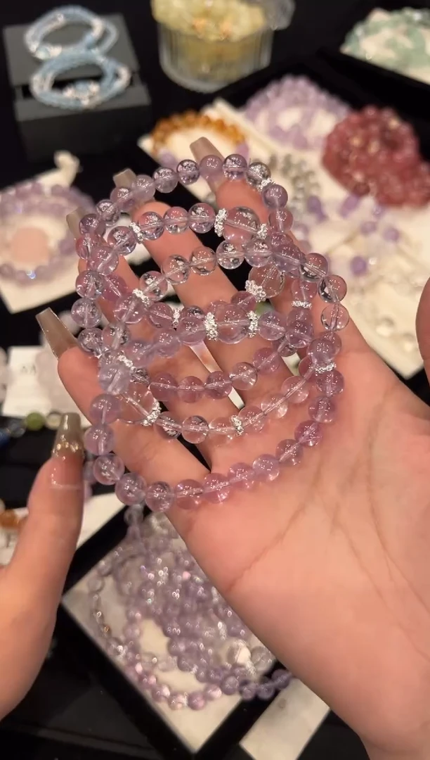 【闪购商品】水晶手链合金紫水晶手链x1244