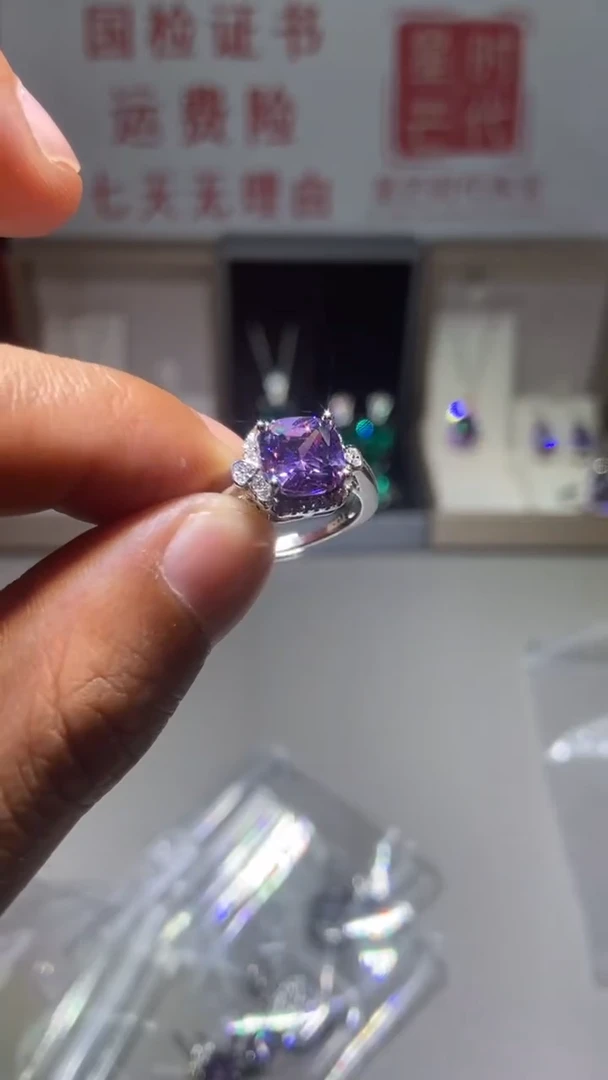 戒指蓝宝石铂Pt950镶嵌ZI SE